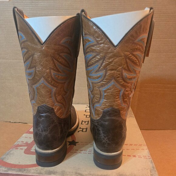 Roper Men's Work It Over Boots 10 EE Wide Brown 09-020-9204-8442 - Picture 4 of 12